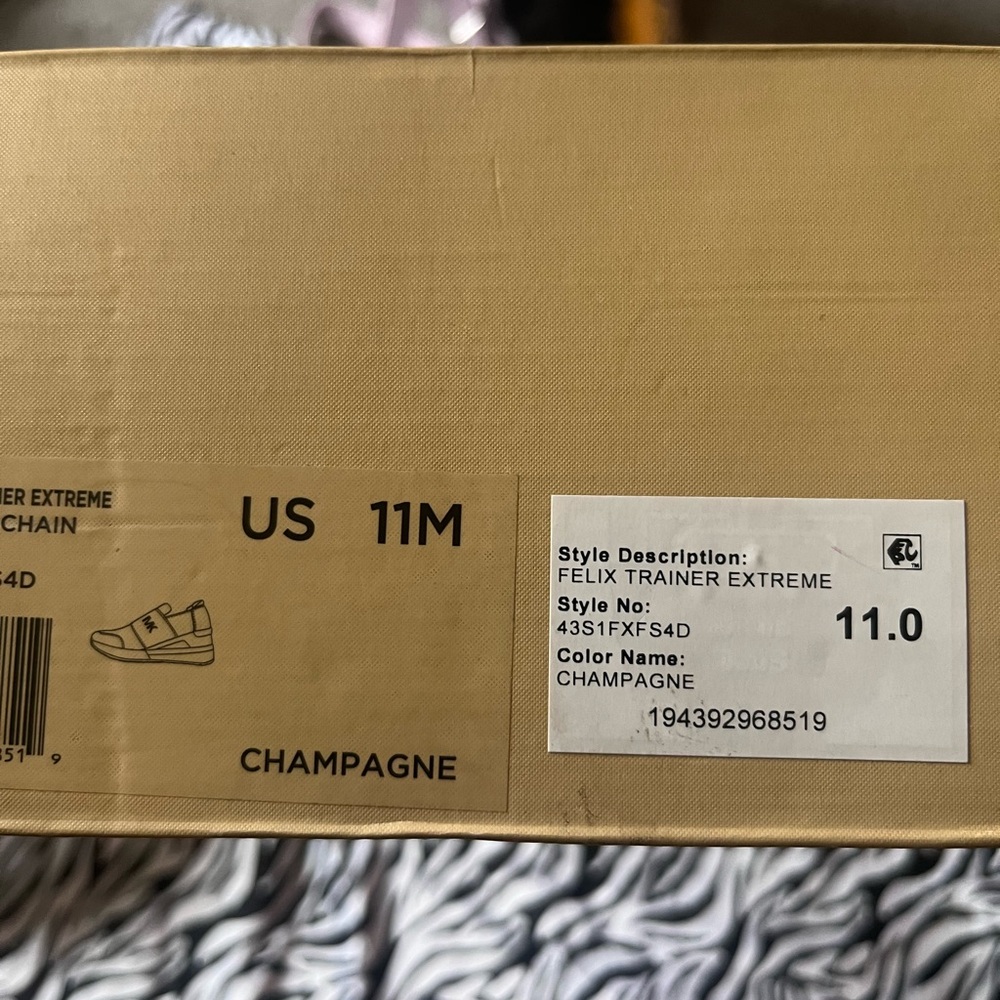 MICHAEL Michael Kors Cream and Gold Slip-On Knit Sneakers - Picture 4 of 4